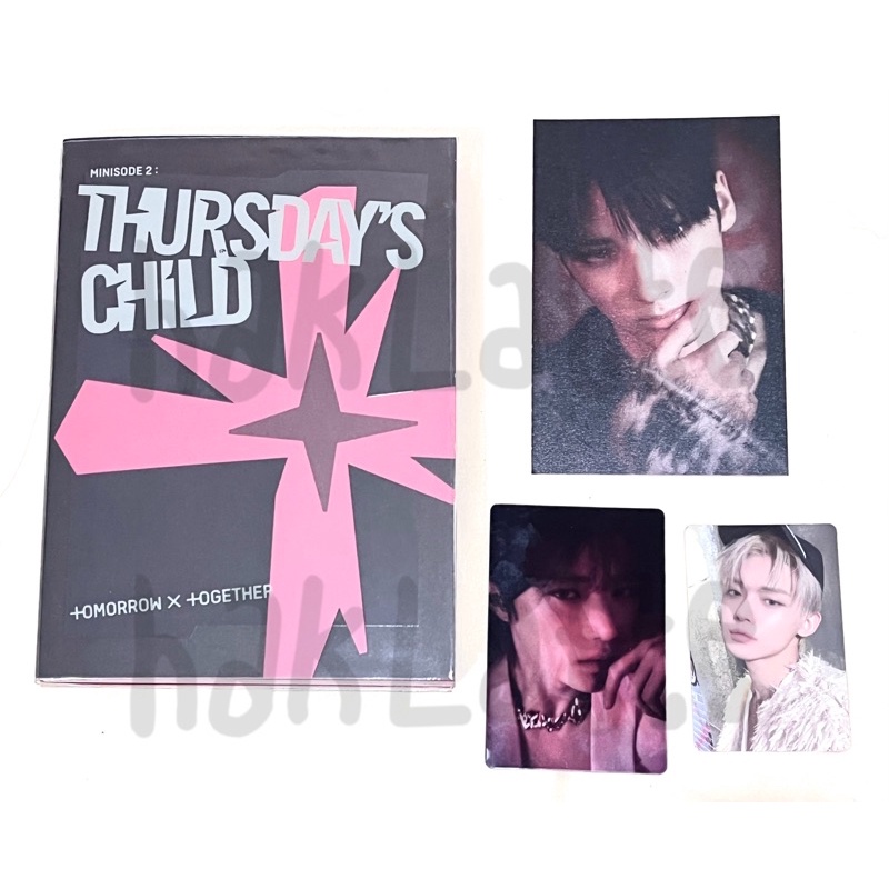 txt album minisode 2 thursday's child unsealed mess ver (yeonjun pc + beomgyu lenti + hueningkai pos
