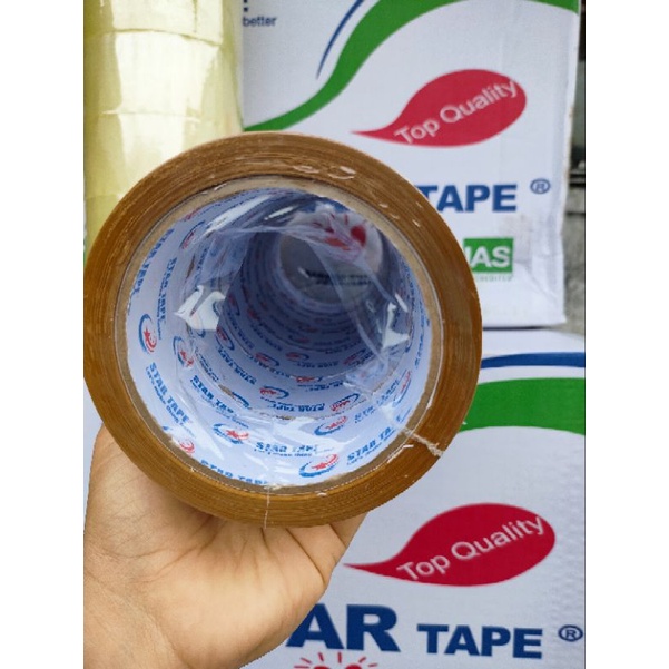 STAR TAPE LAKBAN BENING &amp; COKLAT 45x90YARD(1BOK ISI 72 ROLL)