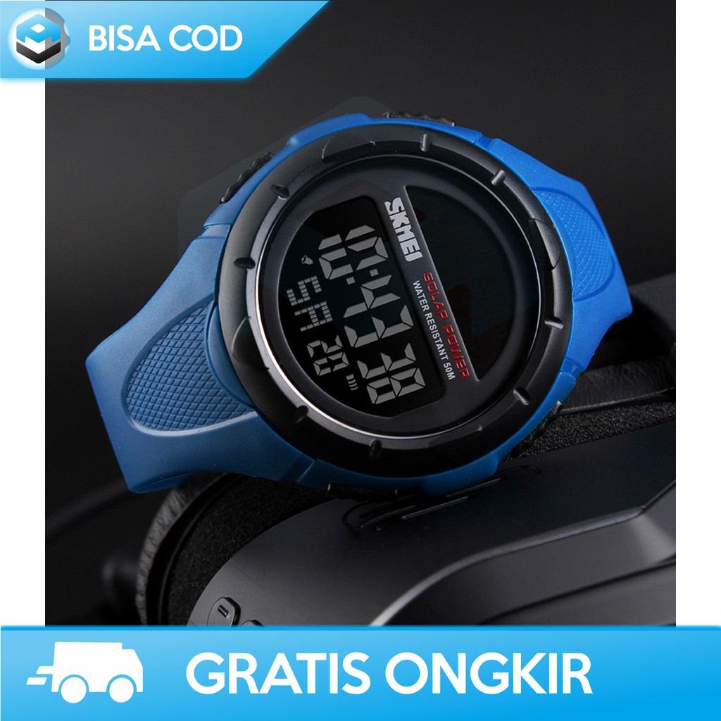 JAM TANGAN PRIA DIGITAL ANTI AIR SOLAR SKMEI 1405 ORIGINAL-JAM TANGAN TENAGA SURYA WATERPROOF MURAH