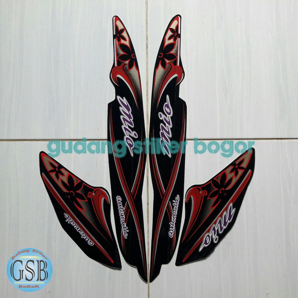 striping stiker motor mio sporty 2004 hitam