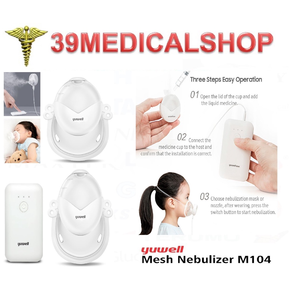 HANDS FREE NEBULIZER YUWELL M104 / MESH NEBULIZER PORTABLE YUWELL M104