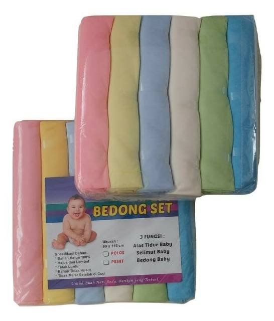 Bedong bayi Felicia Motif polos muda