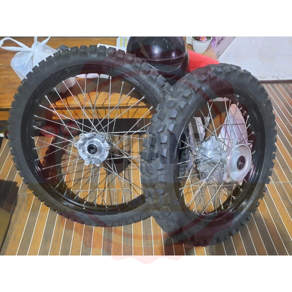 PROMO READY STOK RODA WHELLSET  RODA WHEELSET ORI ASLI COPOTAN HONDA CRF 150 CRF150L VELG ASLI WARNA