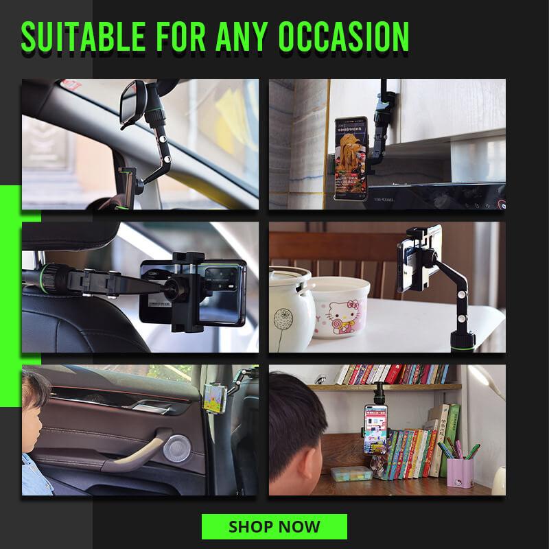 Multifungsi Spion Phone Holder Rotasi 360derajat Adjustable Dashboard Dudukan Ponsel Mobil