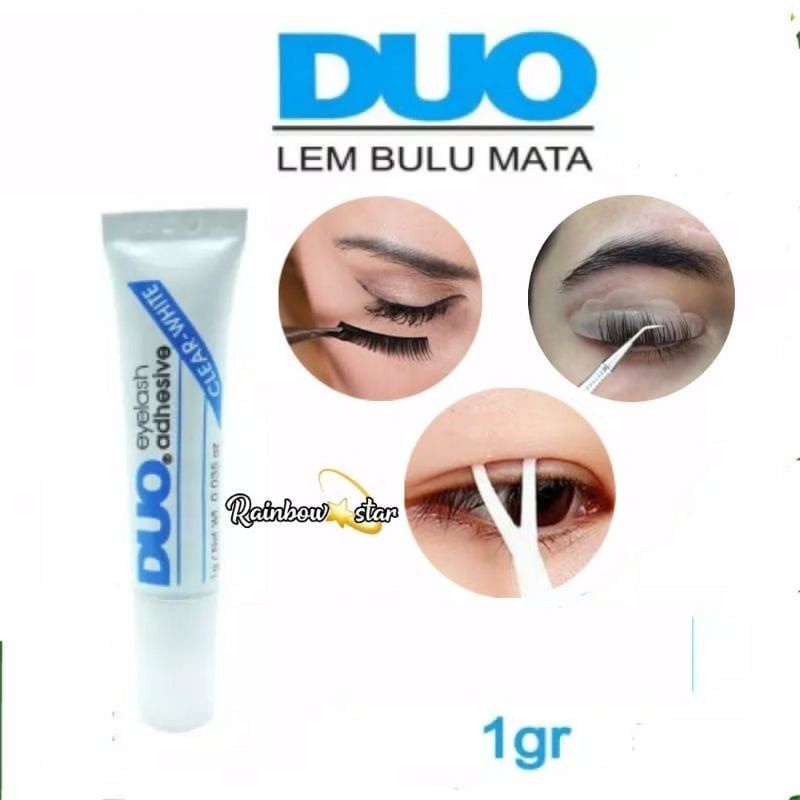 Lem Bulu Mata Palsu DUO 9g / Eyelash Adhesive Clear White / Lem Lashlift / Keriting Bulumata