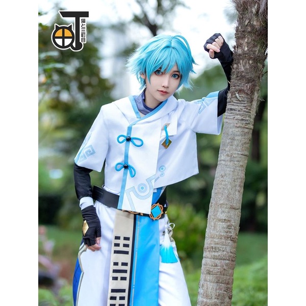 [ RENTAL ] Genshin Impact Chongyun Cosplay Brand Sanmachime Wig Manmei Styled Sewa Fullset