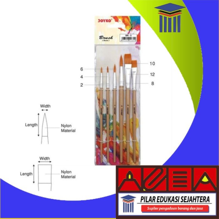 

KUAS / KUAS LUKIS JOYKO BR-5 (1 SET ) MURAH