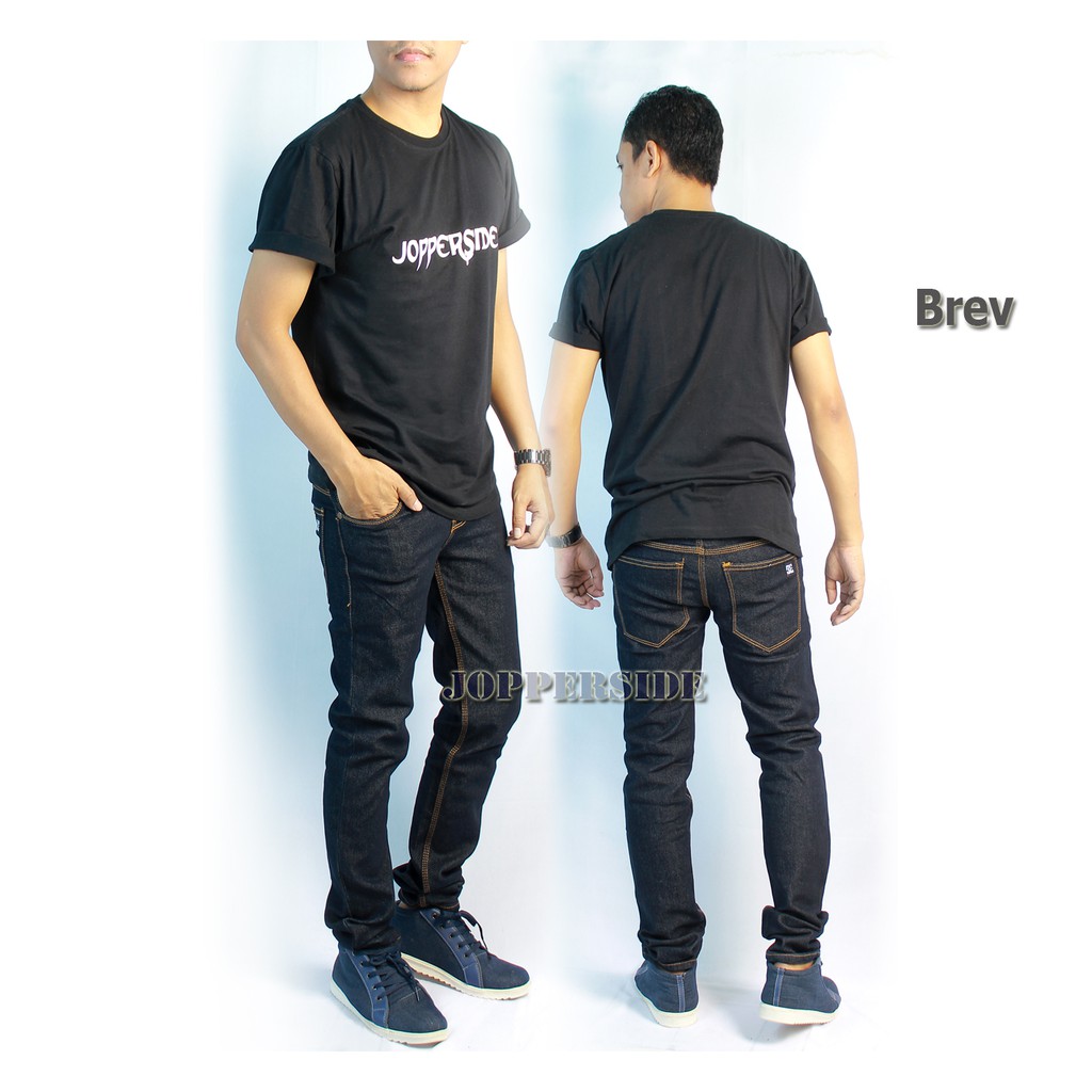 JOPPERSIDE GOBLACK CELANA PANJANG JEANS PRIA ORIGINAL PREMIUM HITAM BLACK POLOS