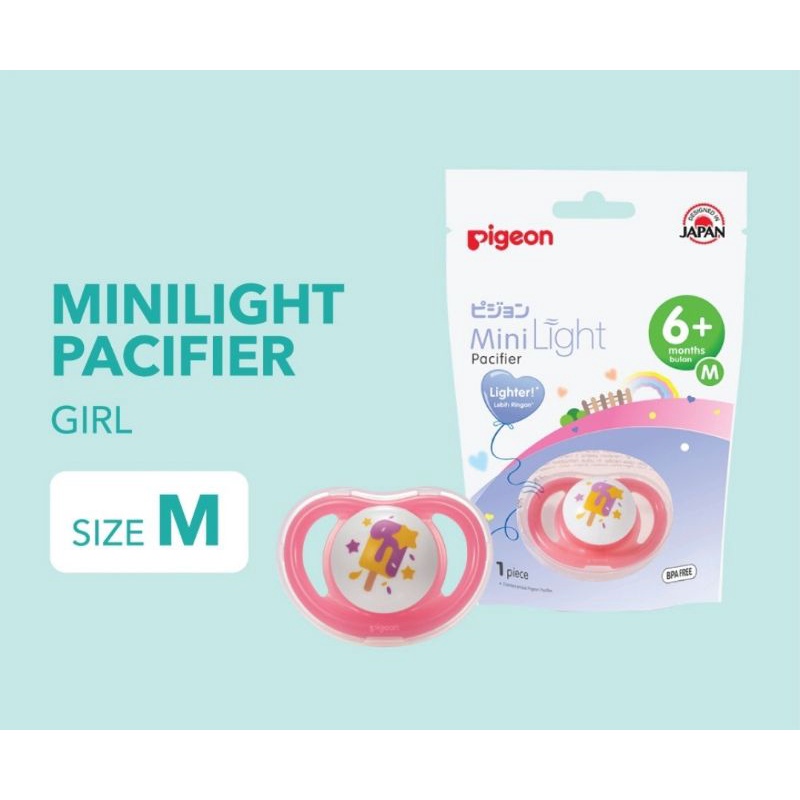 PIGEON MINILIGHT PACIFIER M GIRL/BOY/UNISEX