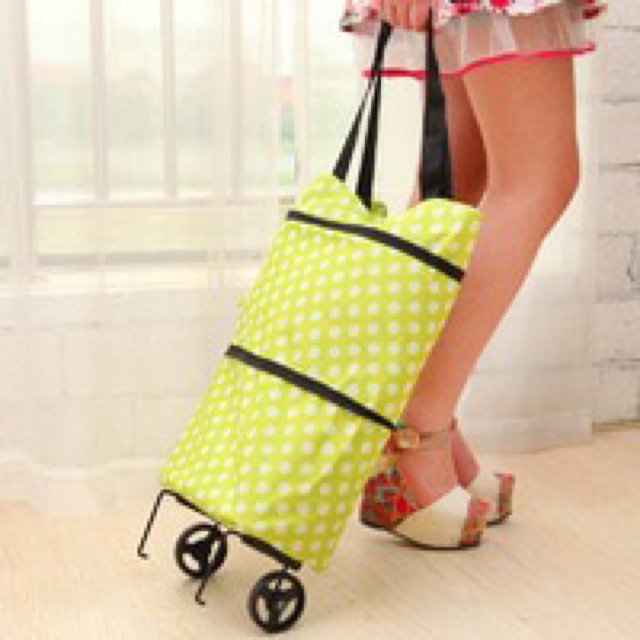 Trolley bag shopping bag polkadot