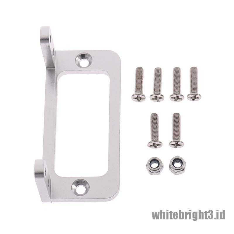 (white3) Servo Mount Holder Bahan Aluminum Alloy Untuk RC Pesawat / Mobil Servo 3003