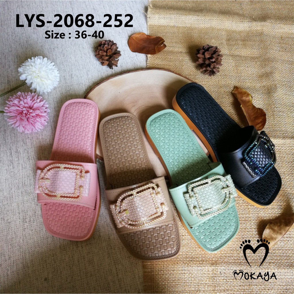 Sandal Slop Jelly Wanita Pita Gesper Besar Cantik Elegant Import Mokaya/Sz 36-40 (LYS-2068-252)