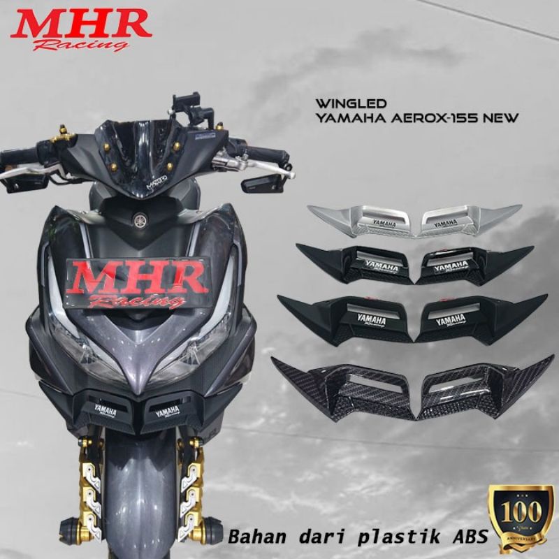 Winglet Motor Aerox-155 2021 - 2023 Carbon Plastik ABS Tebal New Model Original MHR