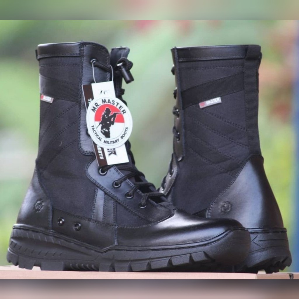 SEPATU PDL NINJA MASTER KULIT SAPI ASLI SEPATU PDL TNI POLRI SECURITY SATPAM SEPATU BOOTS PRIA WANIT