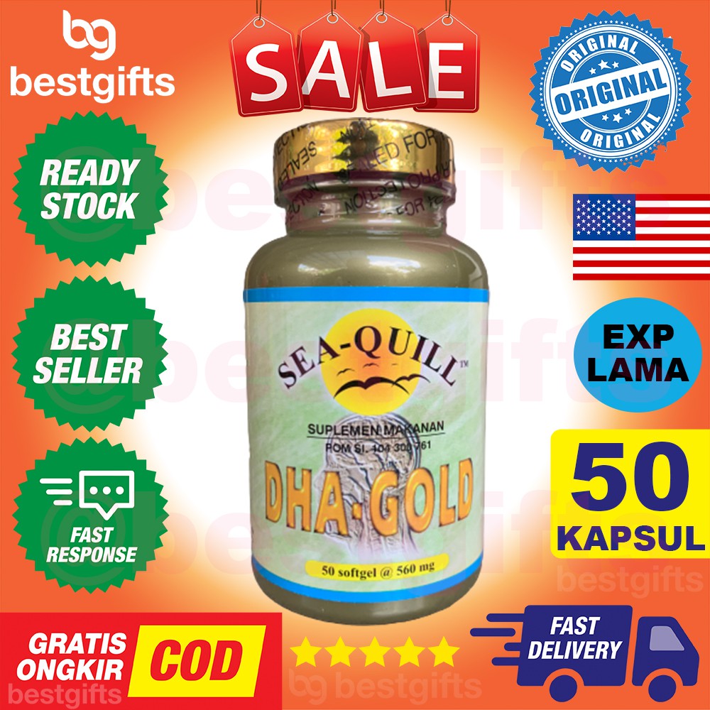 SEA-QUILL SEAQUILL SEA QUILL DHA GOLD VITAMIN IBU HAMIL MENYUSUI NUTRISI OTAK ANAK CERDAS 50 KAPSUL