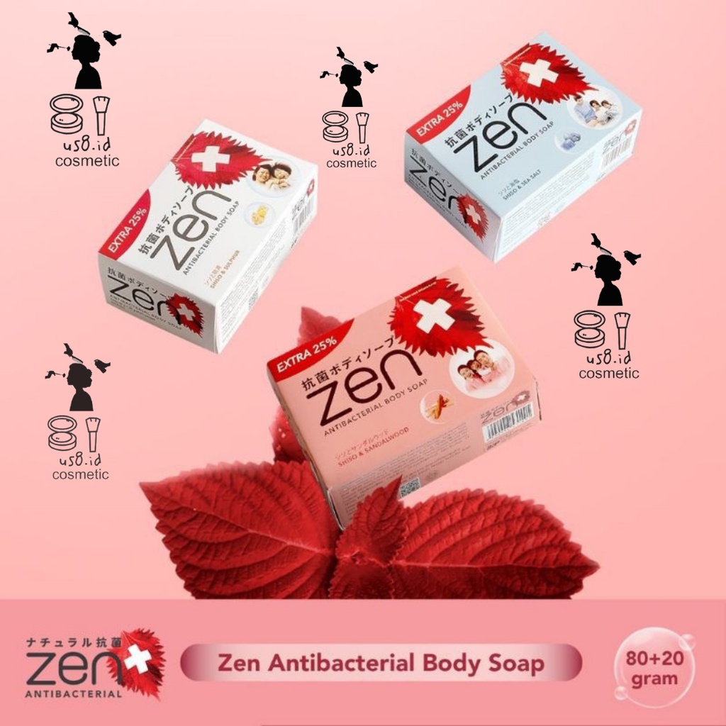 ZEN Antibacterial Body Soap Extra 20% 80+16 g gram besar kecil | Sabun Mandi Batang Zen Anti Bakteri Shinzui