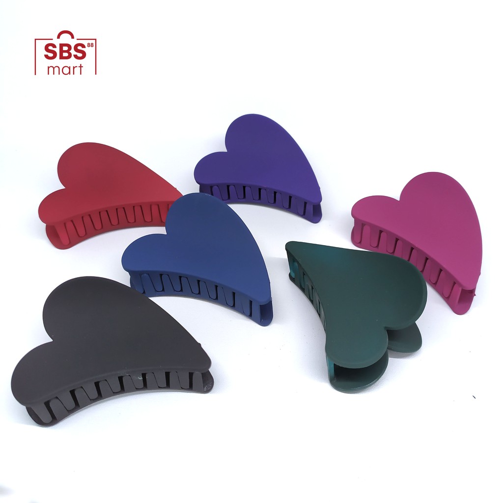 PREMIUM JEDAI DOFF Bentuk Love - Jepit Rambut Korea 7CM Matte Model Hati Heart Shape Hair Claw Clips