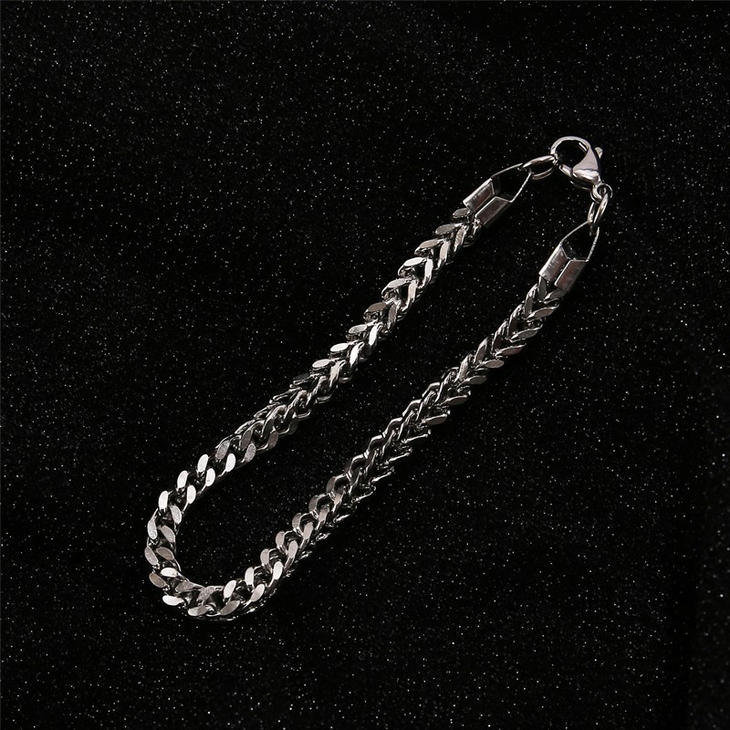 Eropa dan Amerika pribadi pria twist stainless steel Gelang fashion sederhana titanium baja gelang f