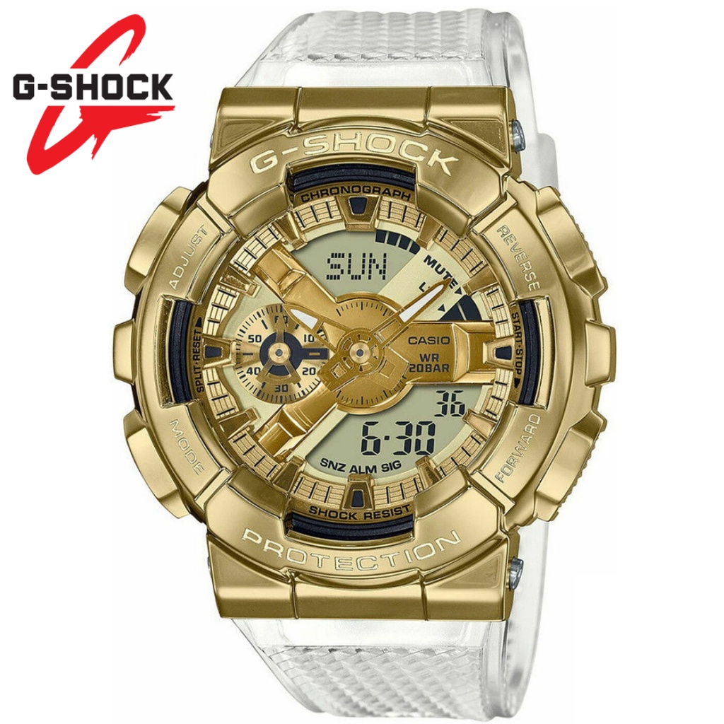 JAM TANGAN GSHOCK GM110 FULLSET CASE STAINLESS STELL AUTOLIGHT