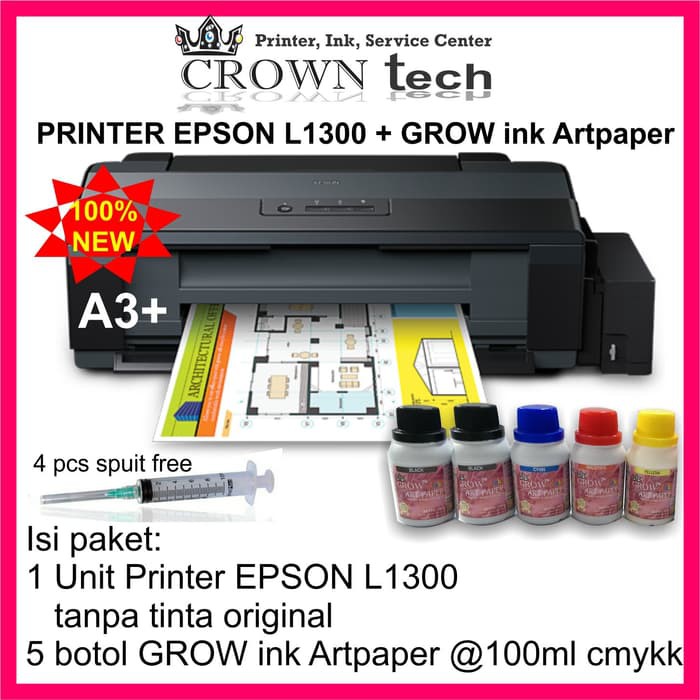 

Epson L1300 printer A3 + GROW INK Artpaper