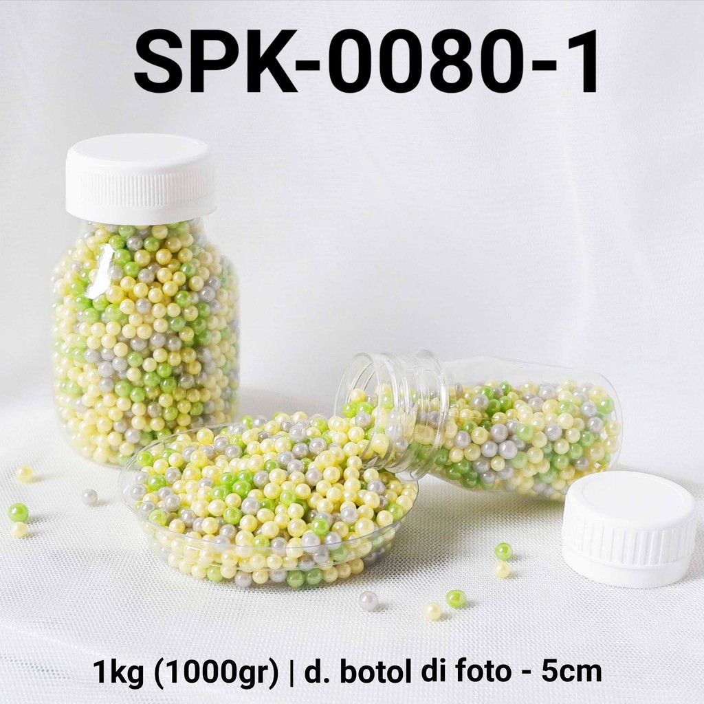 

SPK-0080-1 Sprinkles sprinkle sprinkel 1kg 1kilo mutiara mix hijau yamama baking grosir murah sprinkles cake dekorasi mutiara trimit decoration story sprinklestory sprinklesstory sprinkle story yamama baking