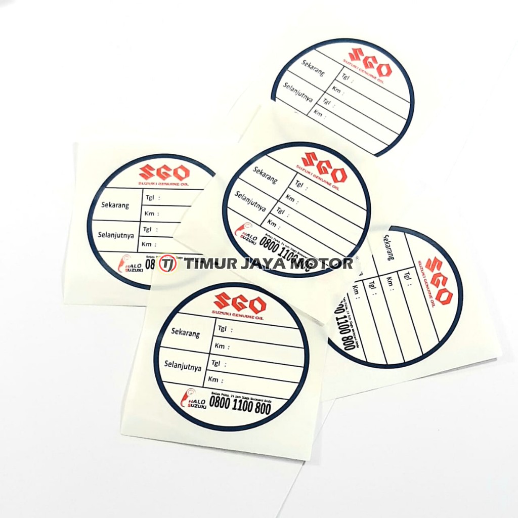 STICKER SERVICE PENGGANTIAN OLI SGO MOTOR MOBIL /biji Kode 800006