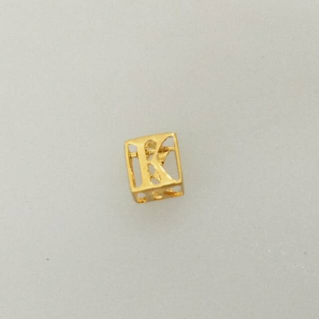 Liontin emas asli kadad 875 huruf k