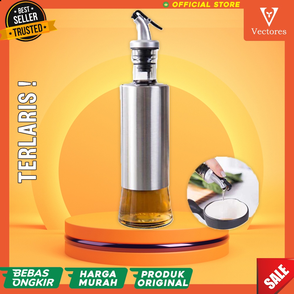 Botol Bottle Tempat Minyak Goreng Oil Anti Tumpah Stainless Terbaru Murah