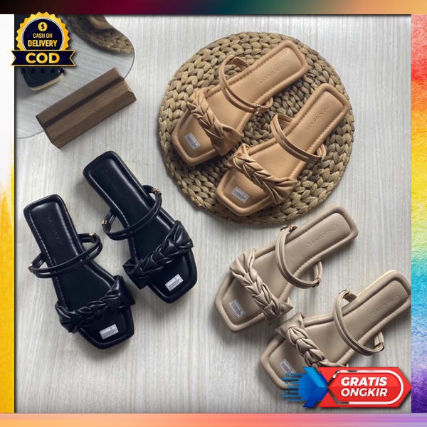 [Terbaru] Sandal Wanita Teplek Slop Jelly Import Terbaru F718-81A Sandal Slop Wanita Tali Belakang F