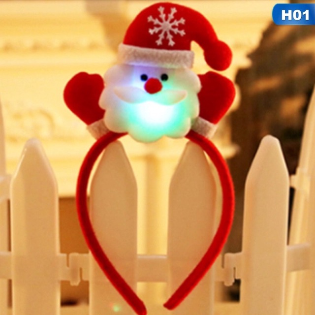 Bando natal lampu LED christmast gift santa clause aksesoris christmas