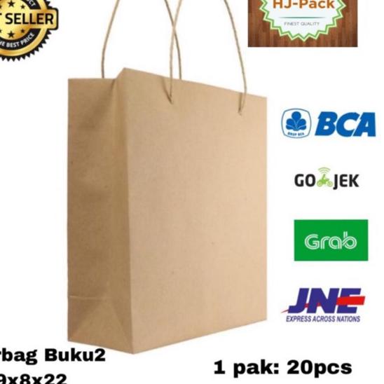 

✸ Paperbag Paper Bag Buku2 19x8x22 Tas Kertas Goodie Bag Shopping Bag ☄