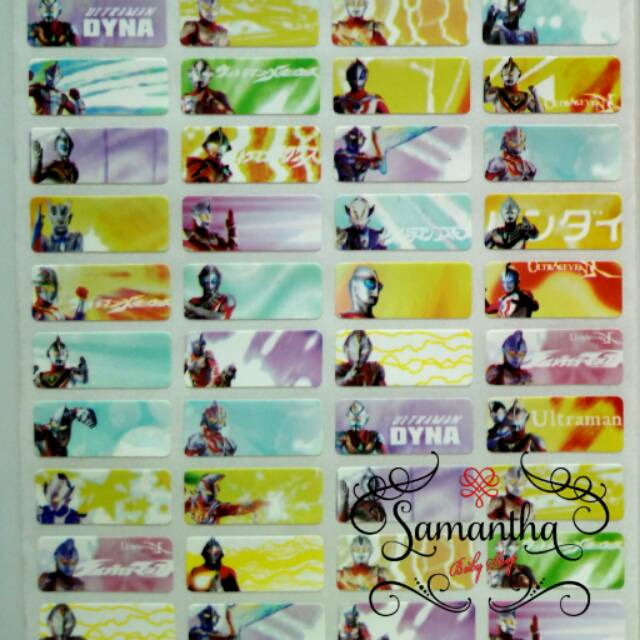 

Label nama waterproof motif Ultraman