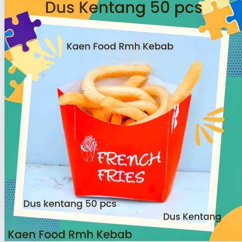

Box Kardus French Fries Kecil - Dus Kentang Goreng Kecil 50 pcs