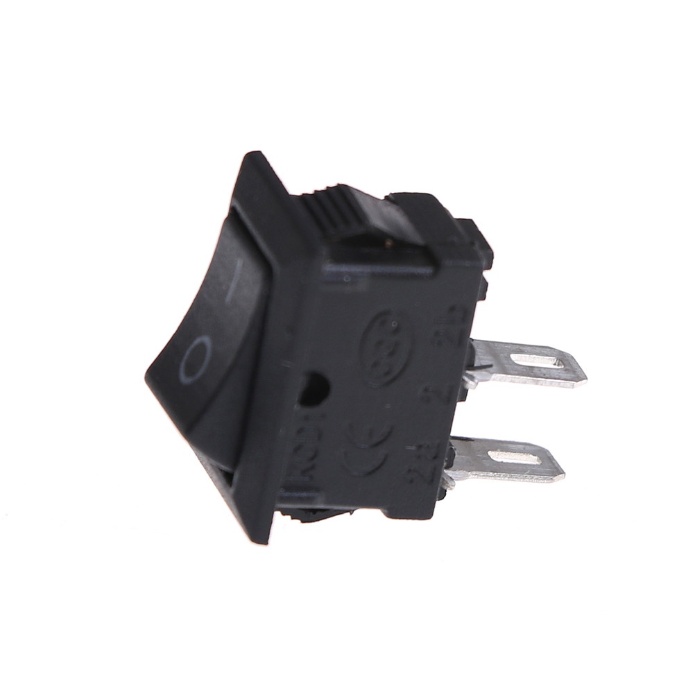 【Theredsunrisesiwy.id】10Pcs 10*15MM Small Black Rocker Switch KCD1-11 250VAC/3A 6A 125V AC 2P Switches