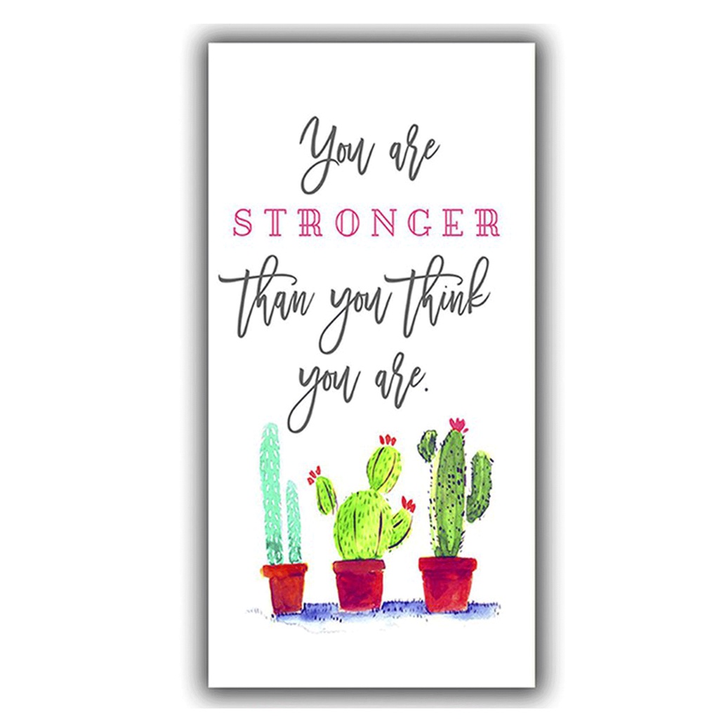 Ukuran (18x30cm) Pajangan Hiasan Dinding Shabby Wallpaper Dinding  Ruang Tamu Dekorasi Kamar Tidur Motivasi Quotes you are stronger Quote