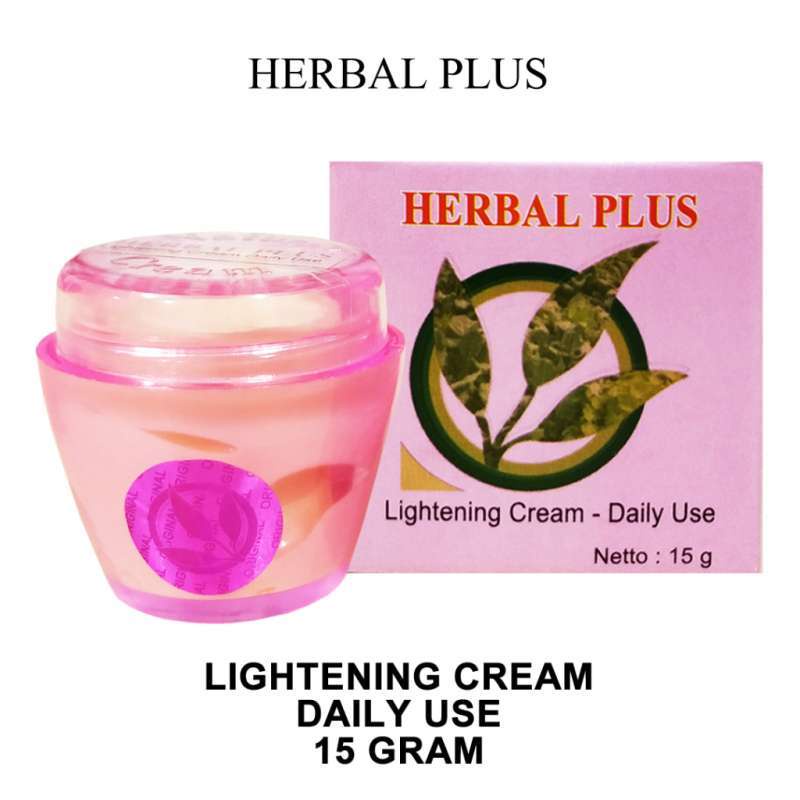 Herbal Plus Lightening Cream Daily Use 15 gr Rumah Cantik 354 Krim Pelembab Mencerahkan Kulit Wajah Siang &amp; Malam