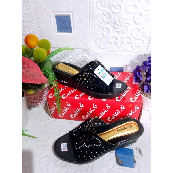 sandal cewek wedges calbi hak 5cm-4