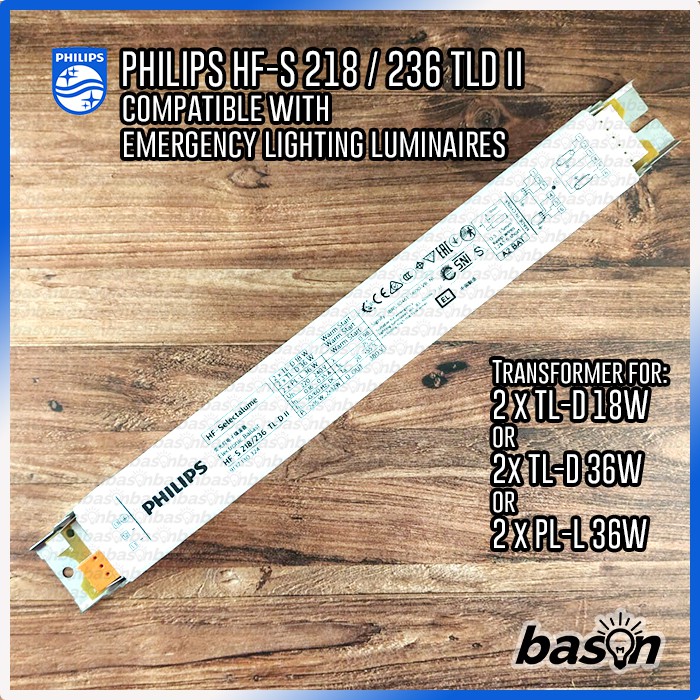 PHILIPS HF-S 218 / 236 TL-D II 220-240V 50/60Hz - Ballast Elektronik T8