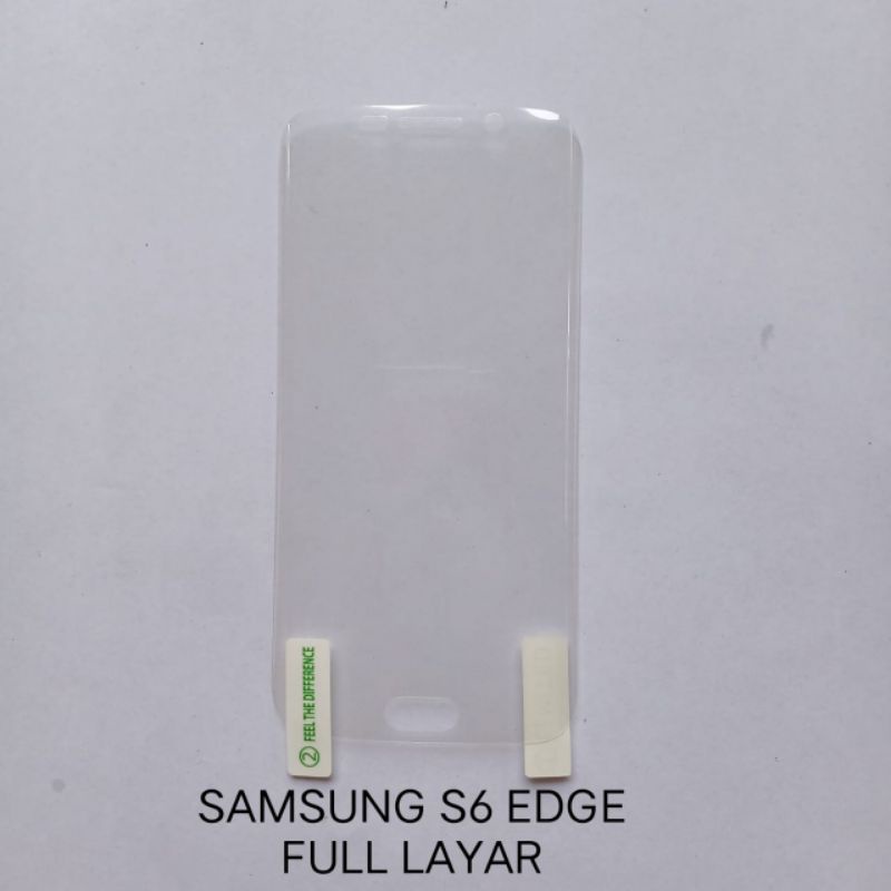 Anti Gores Samsung galaxy S6 G920 . S6 Edge G925 G9250 Full layar melengkung Full Covered . S7 G930 Bening Depan belakang screen guard screen protector pelindung layar