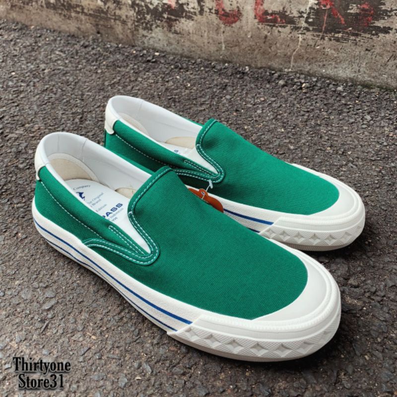Sepatu Compass Retrogade Slip On Black White/Green/Cream/Blue | Size 35-44