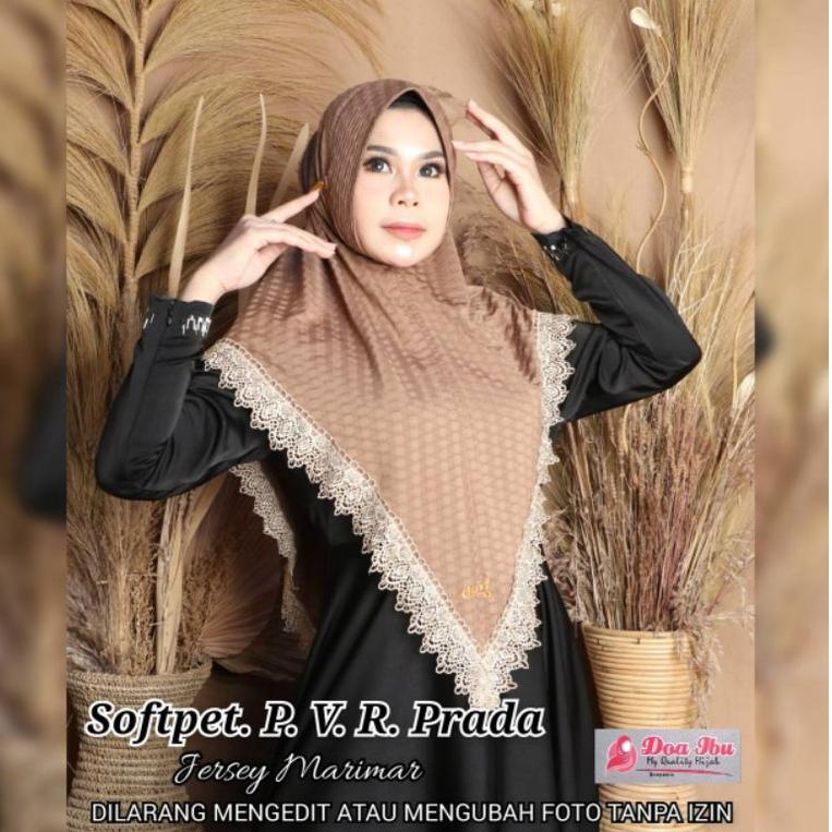 249 PET TALI RENDA PRADAJILBAB DOA IBU RENDA PRADAJERSEY MARIMAR/HIJAB ORI DOI V PET SABIT BUSA BY B