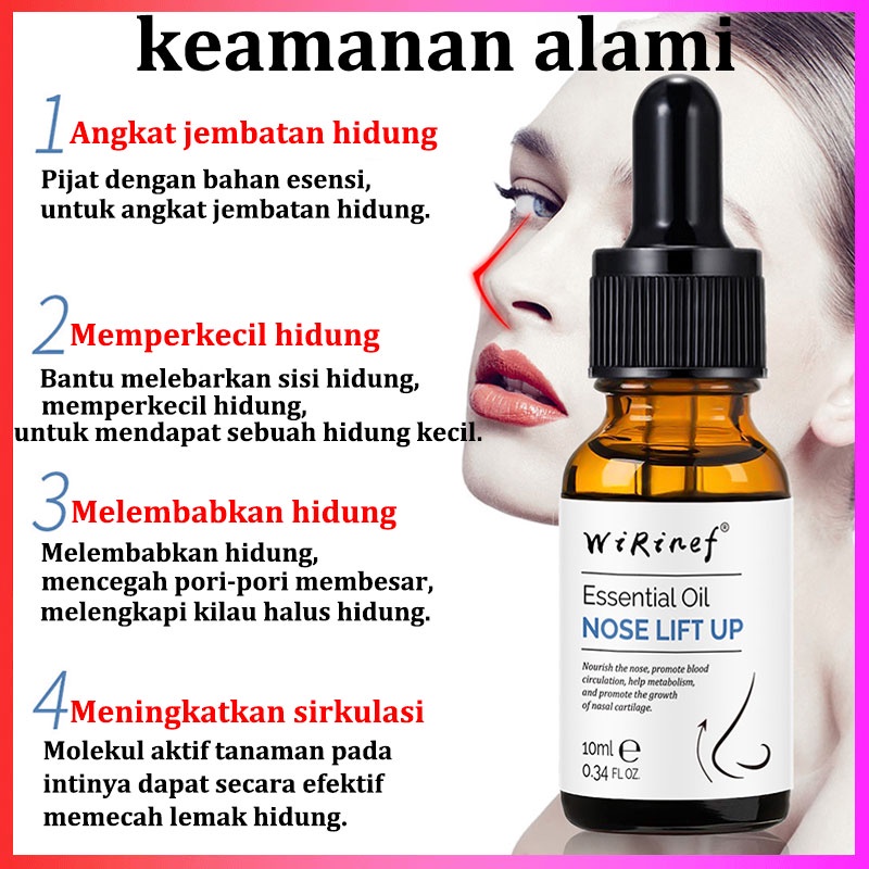 Nose lift up essential oil serum pemancung hidung nose up secret Minyak Pijat Pelembab Hidung lebih tiga dimensi dan alami alat pemancung hidung permanen Ting nose beautiful nose