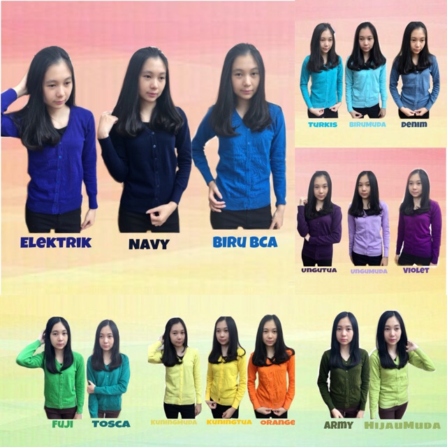 Basic Cardigan - Cardy Basic - Basic Cardi - Classic Cardigan - Sweater Rajut Wanita - Cardi Polos