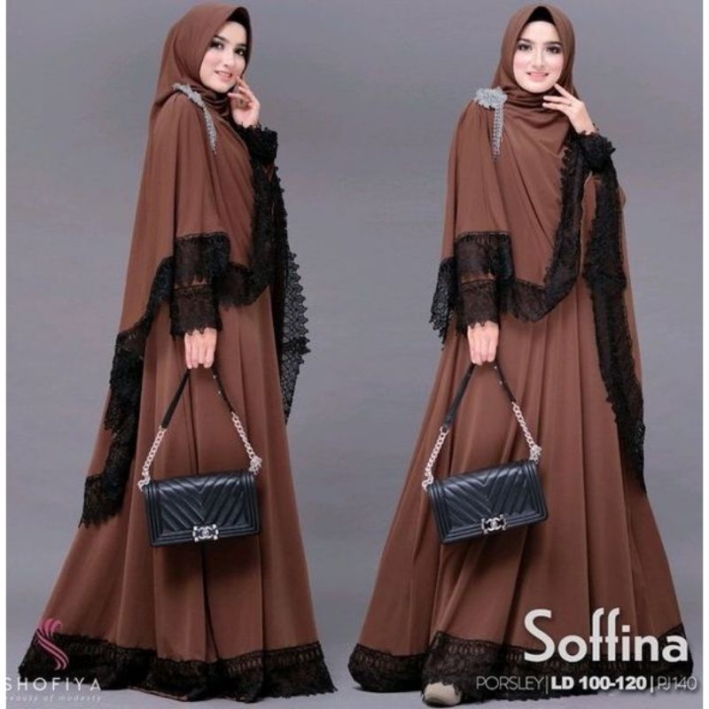 Gamis Set SHOPINA SYAIR Terbaru Masa Kini/ GAMIS kekinian/GAMIS wanita/Gamis Mewah/Renda Import / GA