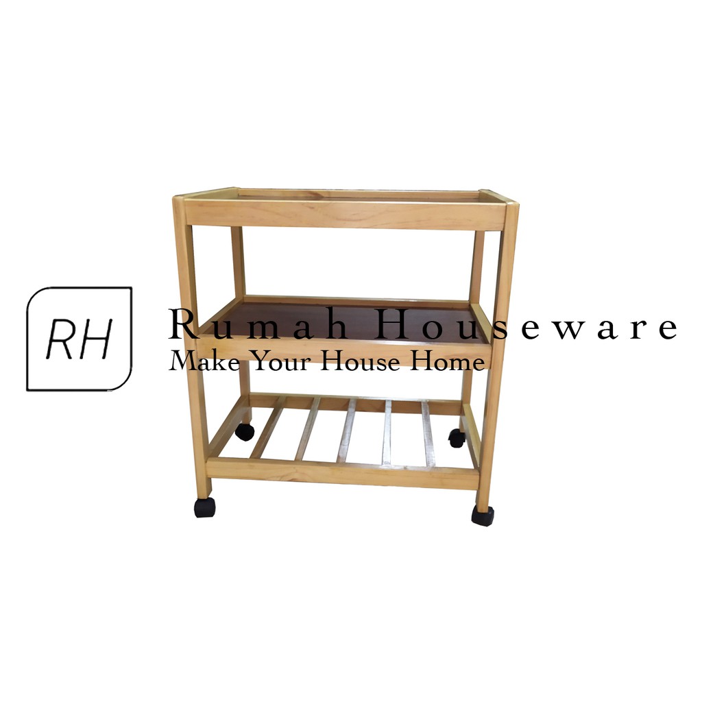 MEJA TV RAK TV / COFFE TABLE MEJA SAMPING RAK BUKU RAK SUSUN RAK SERBAGUNA 3susun Roda