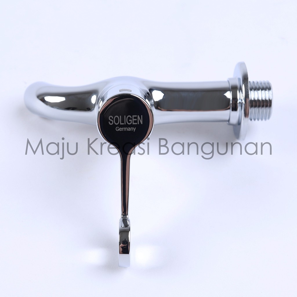 Kran Taman Kuningan SOLIGEN Keran Tembok Air 515 516 Engkol 1/2&quot; 1/2 Inch Inci Brass 1/2Inch 1/2Inci