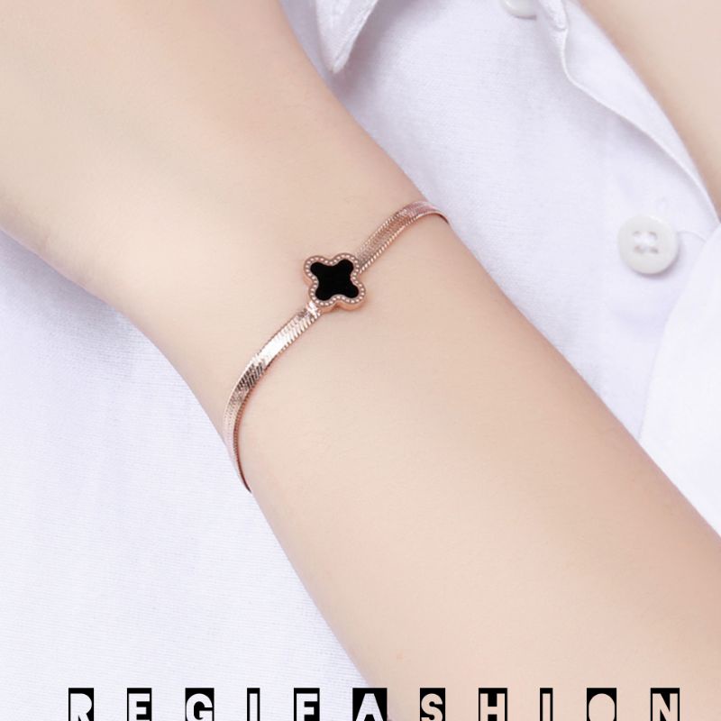 Gelang Wanita Korea Gepeng Elvy Gelang Wanita Korea Kekinian Anti Karat Tidak Luntur