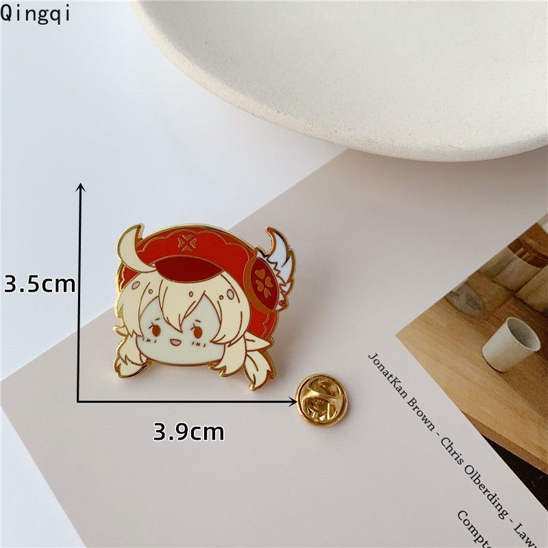 Bros Pin Enamel Mini Desain Kartun Anime Genshin Impacts Untuk Hadiah Qiqi