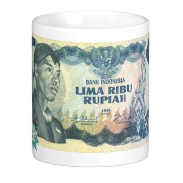 Uang Kuno  5000 rupiah sudirman - Mug Souvenir