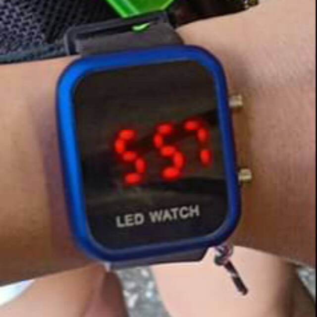 Jam Tangan LED Digital Anak – LED Watch Kotak – Jam Anak Unisex